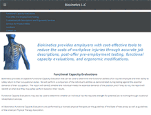 Tablet Screenshot of biokineticsllc.com